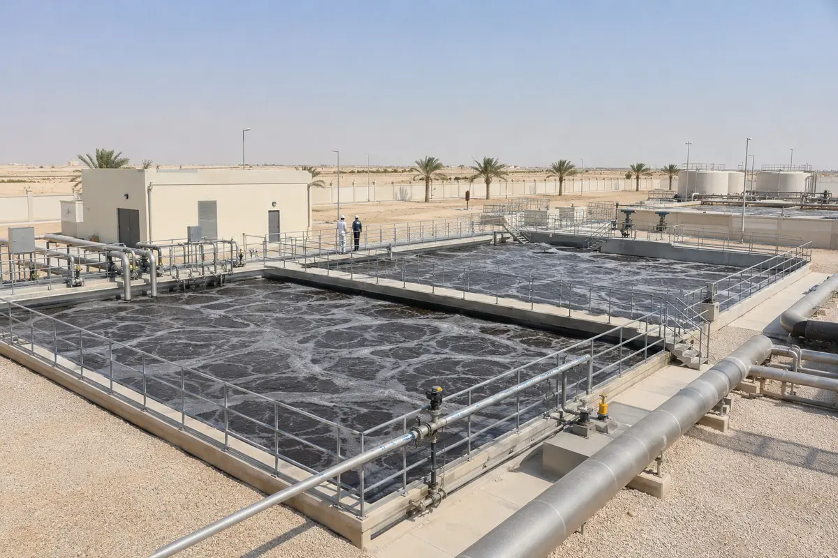 Compact municipal wastewater plant