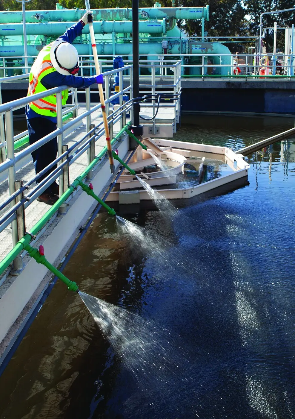 Water treatment infrastructure in operation