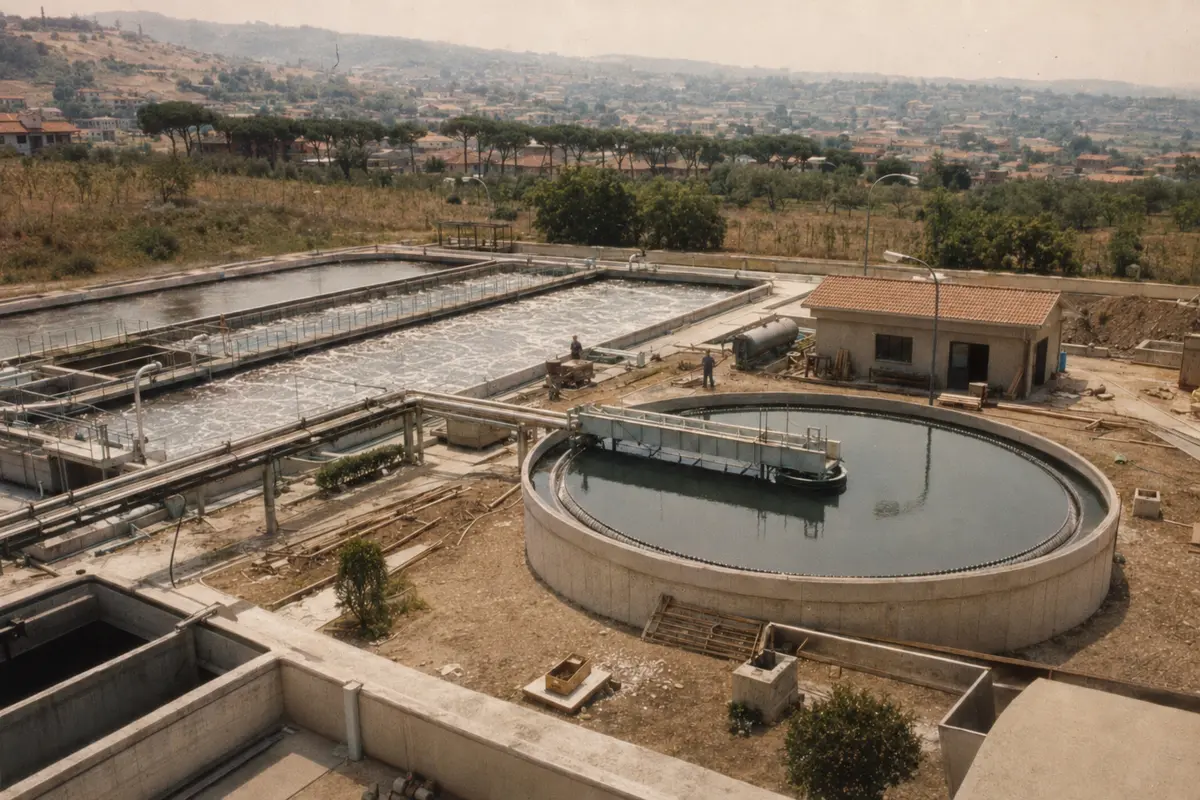 Wastewater treatment plant near Rome